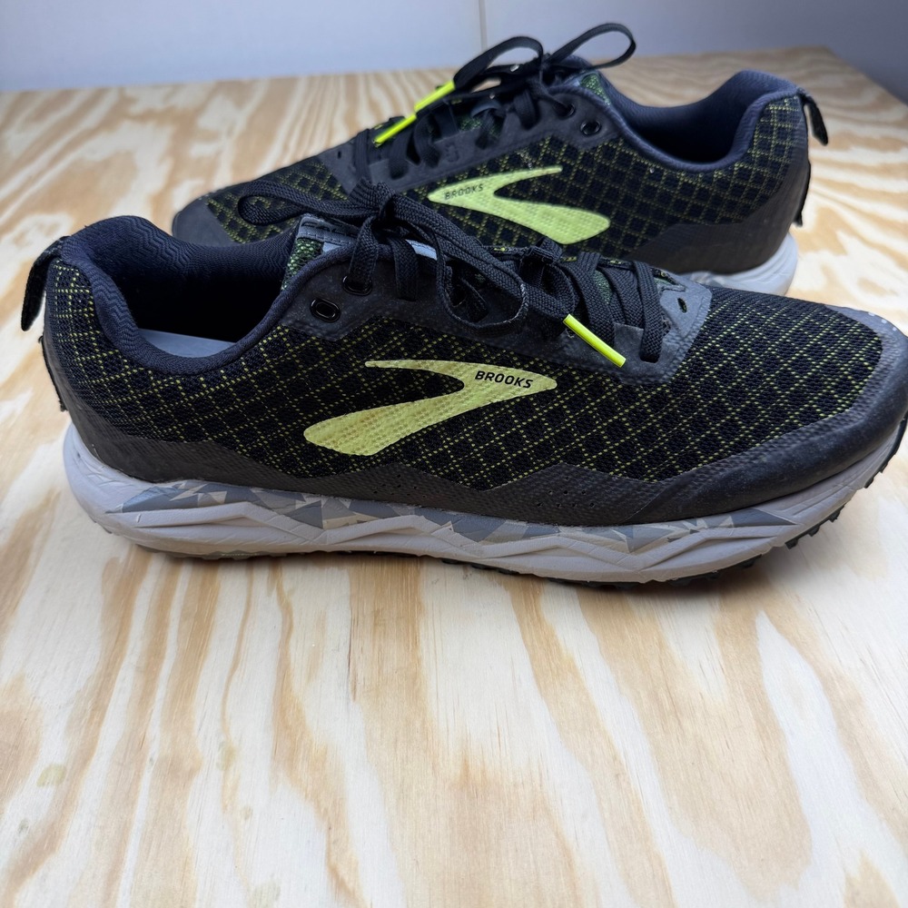 Brooks Caldera 3 Mens Trail Running Shoes Black Yellow 1102951D031 Size 13